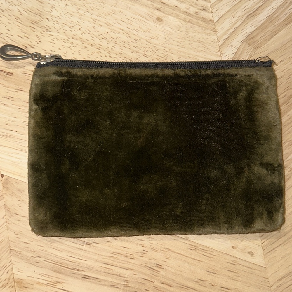 Green velvet wallet